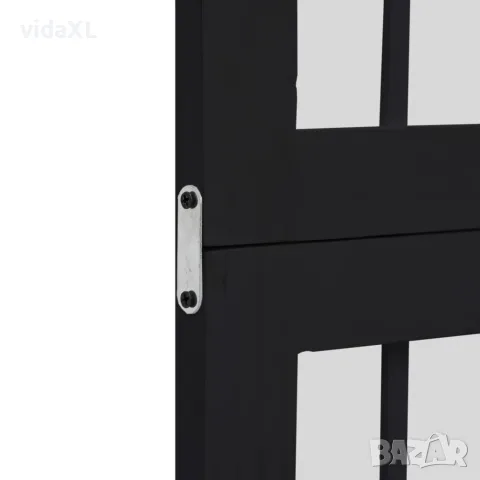 vidaXL Разделител за стая, 6 панела, черен, дърво пауловния масив, снимка 6 - Паравани - 56147351