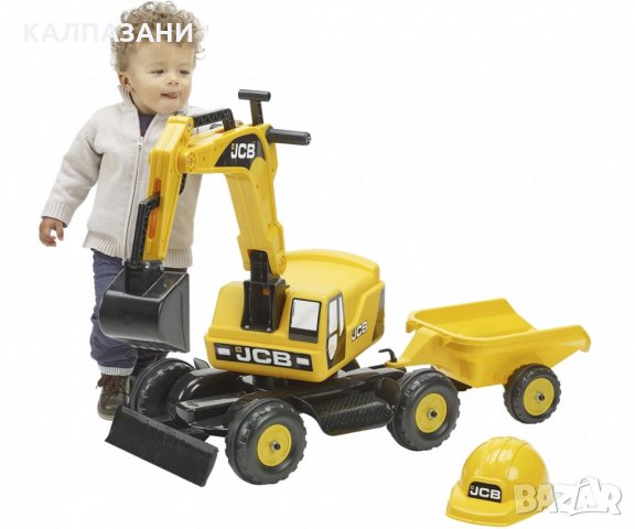 Екскаватор с ремарке и каска Falk JCB