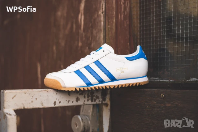 Adidas Originals ROM Leather White Blue Чисто Нови Ест Кожа UK8 / EU42, снимка 6 - Маратонки - 50548879
