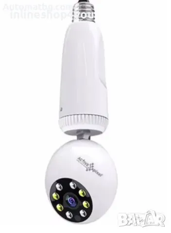Wi-Fi панорамна камера Automat, Панорамна лампа, 3MP, Нощно виждане, 128GB, снимка 5 - IP камери - 50071706