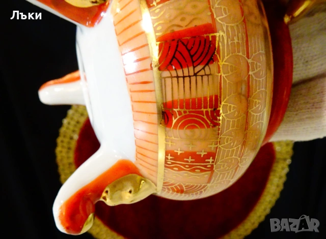 Японско порцеланово кадило,тамянник,злато. , снимка 6 - Антикварни и старинни предмети - 54083542