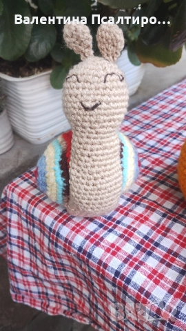 Охлюв амигуруми на една кука 