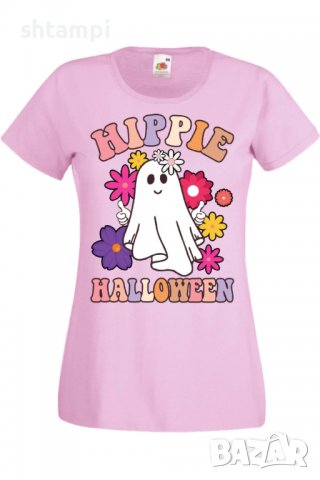 Дамска тениска Hippie Halloween,Halloween,Хелоуин,Празник,Забавление,Изненада,Обичаи,