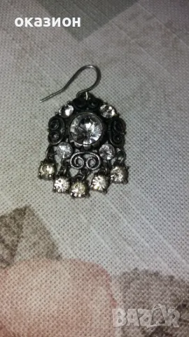 ретро сребърна обица филигран 