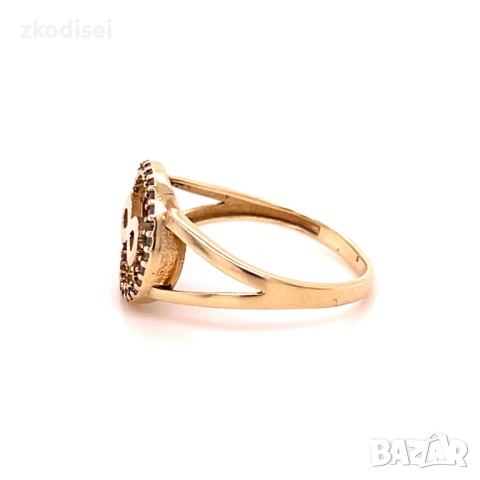 Златен дамски пръстен 2,20гр. размер:56 14кр. проба:585 модел:36371-1, снимка 2 - Пръстени - 53045808