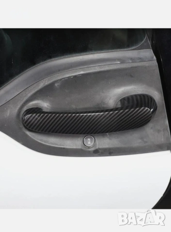 2 бр - Mercedes Benz Smart 2016-2021 капак за външна странична дръжка от карбонови влакна , снимка 3 - Части - 53225329