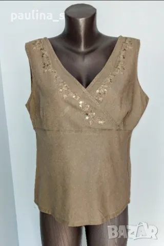 Три броя / Дизайнерска туника от ацетатна коприна и лен, за повод , снимка 10 - Туники - 28294419