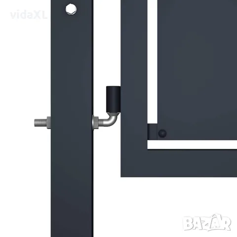 vidaXL Градинска порта от стомана 350x200 см, антрацит, снимка 2 - Огради и мрежи - 56146086