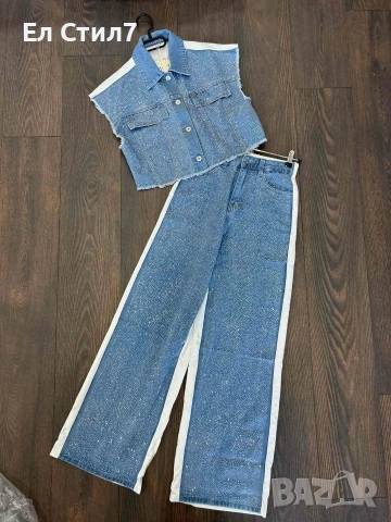 ТОП ПРЕДЛОЖЕНИЕ! #Страхотен #деним #сет 😍 Универсален размер 60€🩷 Доставка 3 дни