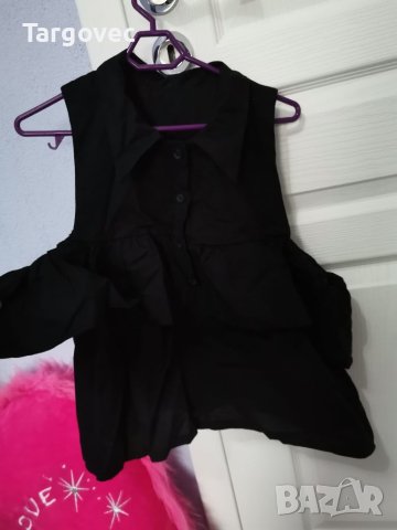 Черна дамска риза с голи рамене , снимка 1