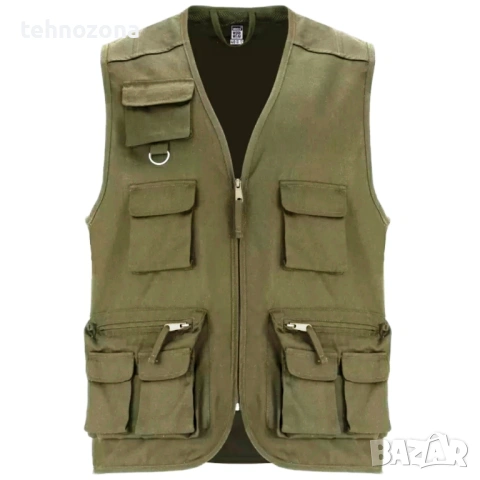 Елек Лов и Риболов, зелен, с множество джобове, VEST GREEN