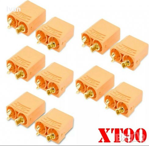 Конектори XT90 Battery Connector Set 4.5mm Male Female Gold Plated Banana Plug, снимка 7 - Друга електроника - 30340084