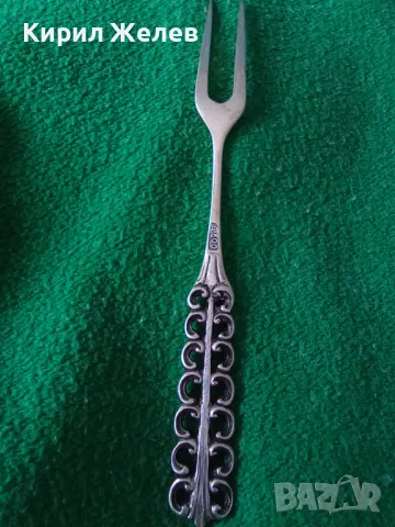 СТАРА НЕМСКА АЖУРНА КОЛЕКЦИОНЕРСКА ДЕСЕРТНА СРЕБЪРНА ВИЛИЧКА СРЕБРО 800 ПРОБА 42981, снимка 15 - Колекции - 44375532