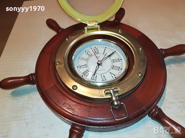 ANTIQUE-FRANCE-КОРАБЕН РУЛ ЧАСОВНИК 2610221344L, снимка 2 - Антикварни и старинни предмети - 38459008