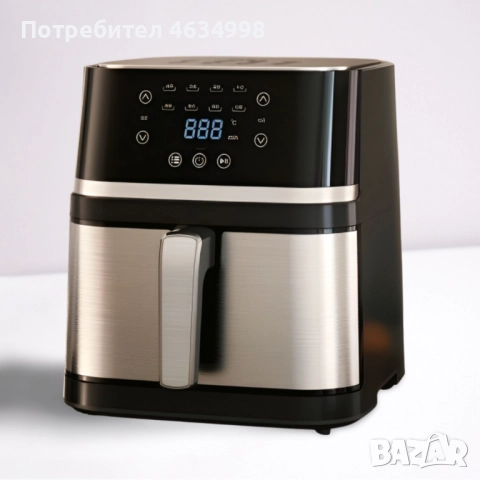 Електрически фритюрник с капацитет 10L – неръждаема стомана, 1350W, автоматично изключване, снимка 4 - Фритюрници - 52210892