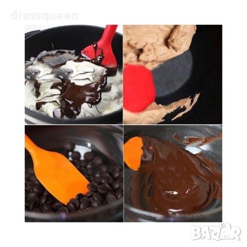 1740 Комплект от силиконова шпатула за готвене и четка за намзаване, снимка 10 - Форми - 44238221