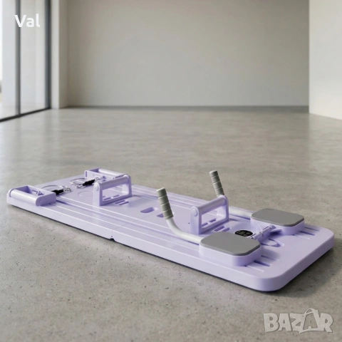 Фитнес дъска за пилатес 3 в 1 – ластици за съпротивление, таймер и стойка за телефон, снимка 5 - Фитнес уреди - 53989392