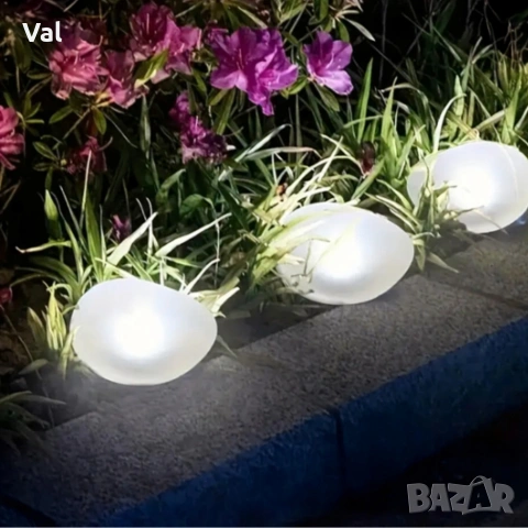 Led соларна лампа Stone - красив дизайн и естествен вид, снимка 2 - Лед осветление - 53918145
