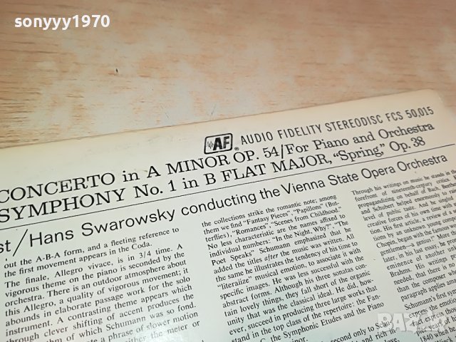 ROBERT SCHUMANN-ПЛОЧА MADE IN USA 2004231701, снимка 12 - Грамофонни плочи - 40427916