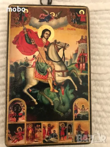 Икона "Свети Георги" ,  иконописец  Ангел Радушев, снимка 2 - Икони - 50385778