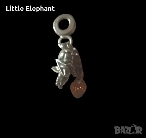 Сребърен висящ елемент Пандора купидонче"Обичам те"/нов, снимка 1