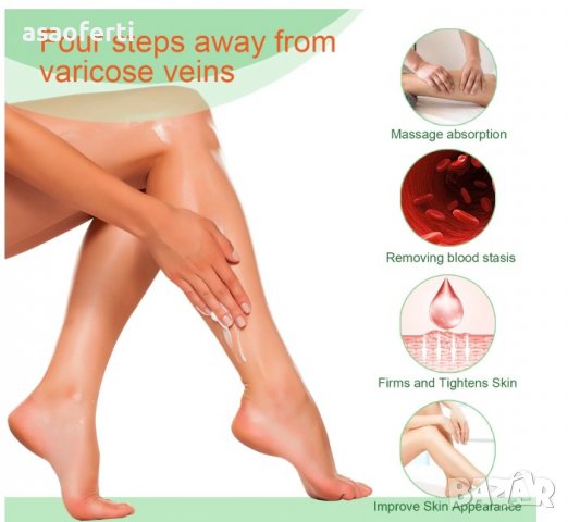 Билков крем за лечение на разширени вени, формула с екстракт от 6 билки, снимка 3 - Други - 39897979