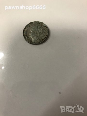 Сребърна монета Нидерландия 25 цента, 1941 Портрет на аверс, снимка 4 - Нумизматика и бонистика - 38930290