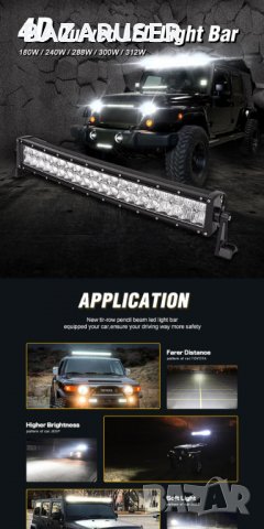 Халоген LED BAR- 107см. -240W - ИЗВИТ- 5042 (63353), снимка 2 - Аксесоари и консумативи - 30665345