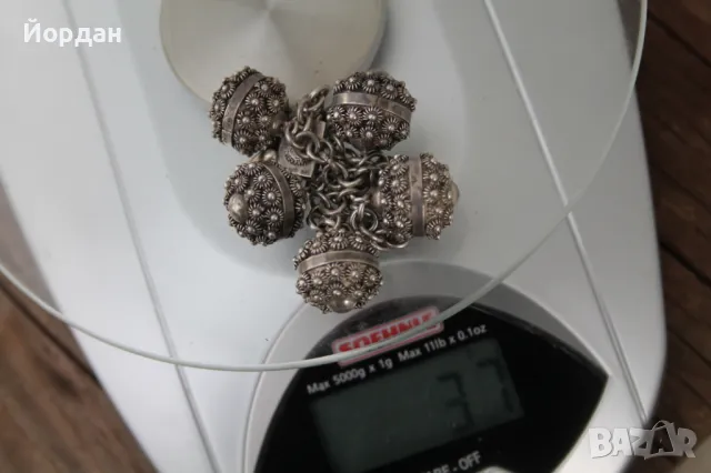 Уникална дамска сребърна гривна , снимка 12 - Гривни - 49798273