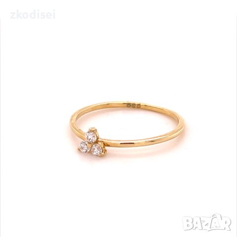 Златен дамски пръстен 0,96гр. размер:56 14кр. проба:585 модел:17630-4, снимка 2 - Пръстени - 42161395
