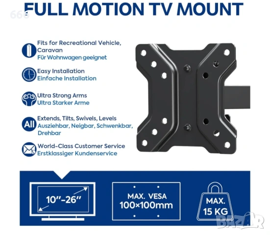 Въртяща стойка за телевизор, снимка 2 - Други стоки за дома - 54027172