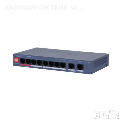 8 × RJ45 10/100 Mbps PoE ports, 2 × RJ45 Gigabit ports, 110 W - DAHUA CS4010-8ET2GT-110