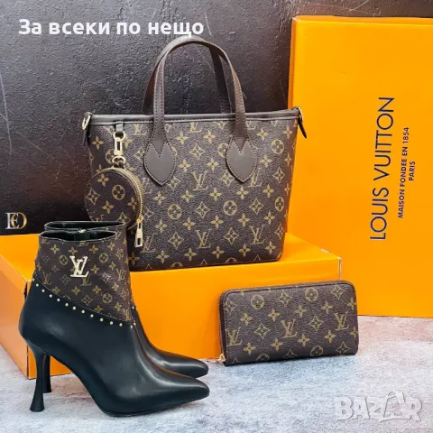 Дамски боти на ток Louis Vuitton Код D1392, снимка 11 - Дамски боти - 48079618