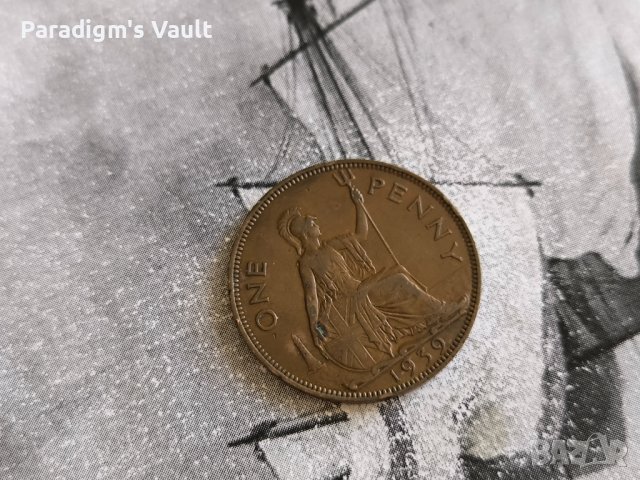 Монета - Великобритания - 1 пени | 1939г.