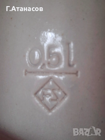 Старинна керамична немска халба Franz Stöber , снимка 8 - Антикварни и старинни предмети - 52772552