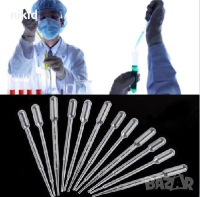 дълга пластмасова пипета пипети сладкарски за десерти кексчета смола, снимка 2 - Други - 36604947
