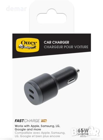 OtterBox Dual USB-C порт за кола 65W, зарядно за кола за смартфони, снимка 4 - Друга електроника - 51454147