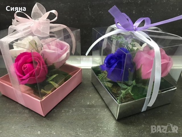 Кутия със сапунени рози-8- ми март, снимка 2 - Подаръци за жени - 35544592