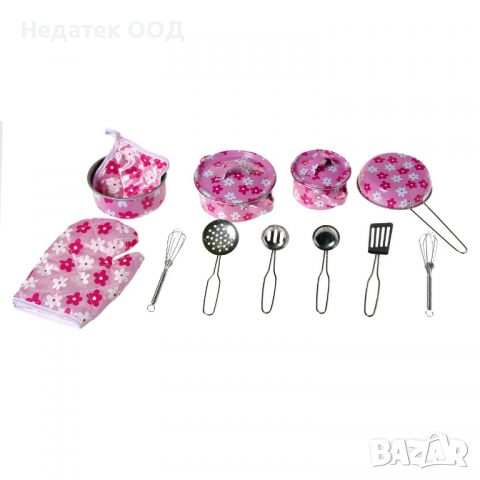 Детски комплект за готвене, 14 части, метален