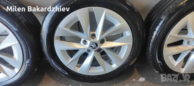 Джанти Skoda Octavia 4 17 цола 5х112 с гуми 205 55 17, снимка 4 - Гуми и джанти - 55914478