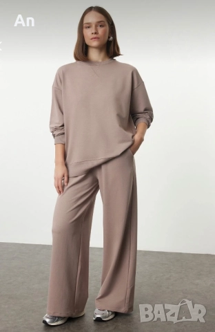 Прекрасен комплект от две части с широки крачоли, снимка 2 - Комплекти - 52176328