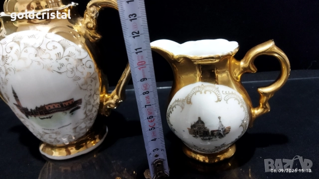 старинен немски порцелан Бавария чайник и каничка , снимка 3 - Антикварни и старинни предмети - 51635841