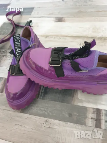 Обувки и чанта цвят лилав много яки, снимка 5 - Други - 49604073