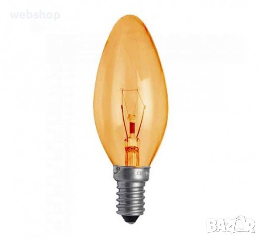 Лампа свещ, оранжева , жълта, синя, зелена , червена, цокъл E14, 220V, 40W, снимка 5 - Крушки - 37094925