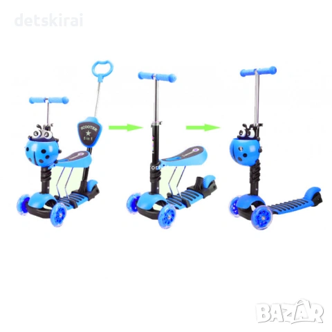 Тротинетка със седалка и дръжка 5в1  , снимка 4 - Скутери и тротинетки - 54044010