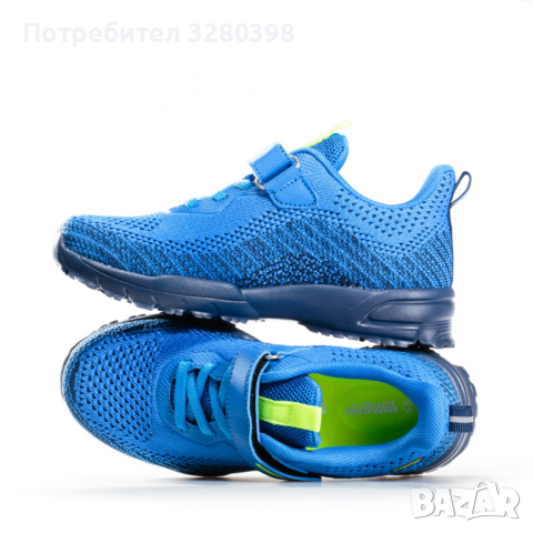 Сини детски маратонки с мрежа и удобни леки подметки модел: 30919-2 ROYAL, снимка 2 - Детски маратонки - 44598688