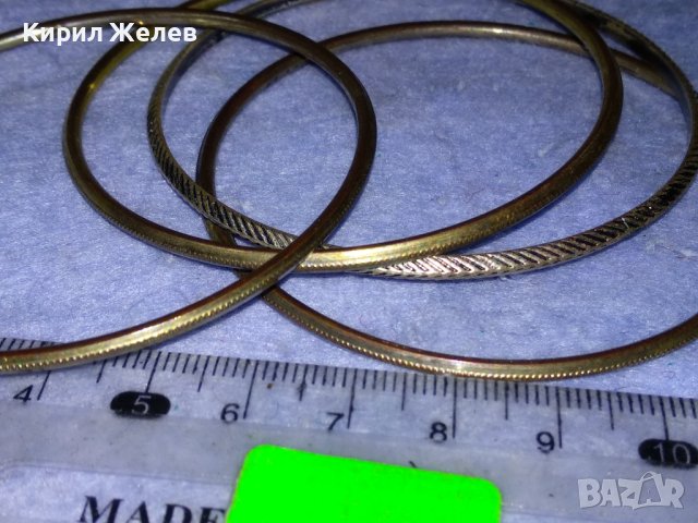 КОМПЛЕКТ БРОНЗИРАНИ и ПОСРЕБРЕНА СТОМАНЕНИ ОРНАМЕНТИРАНИ ВИНТИДЖ АРТ ГРИВНИ 37959, снимка 7 - Гривни - 40856307