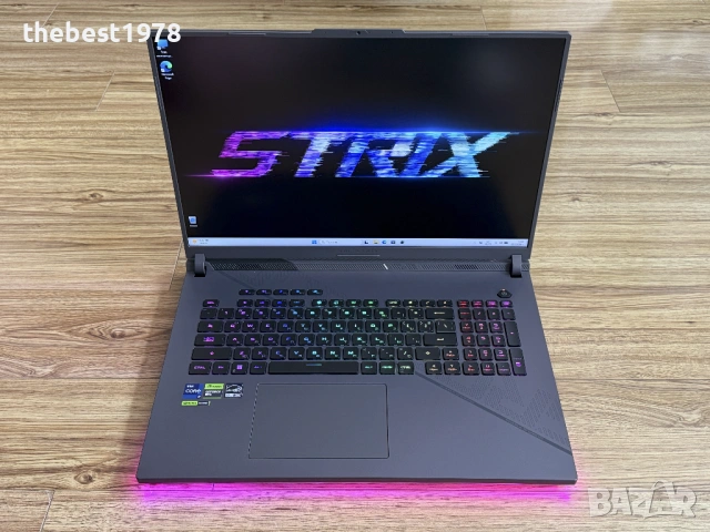 240Hz ROG Strix 18`i9-14900HX/RTX 4070/32GB DDR5/1TB SSD/Гаранция/ROG Nebula, снимка 2 - Лаптопи за игри - 53935467