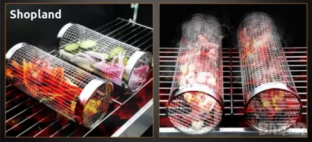 Цилиндрична кошница за барбекю, снимка 4 - Барбекюта - 44194490