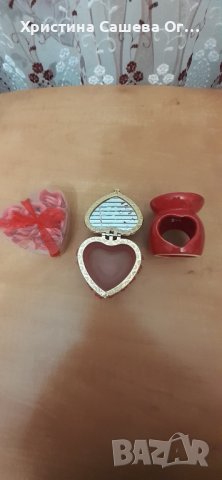 Комплект  бижутерка със арома свещник и сапунчета розички, снимка 2 - Романтични подаръци - 39579716